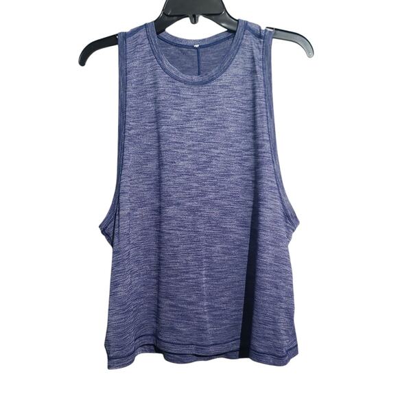 Lululemon Cardio Squad Tank II Heathered Hero Blue Size 10 - Picture 2 of 4